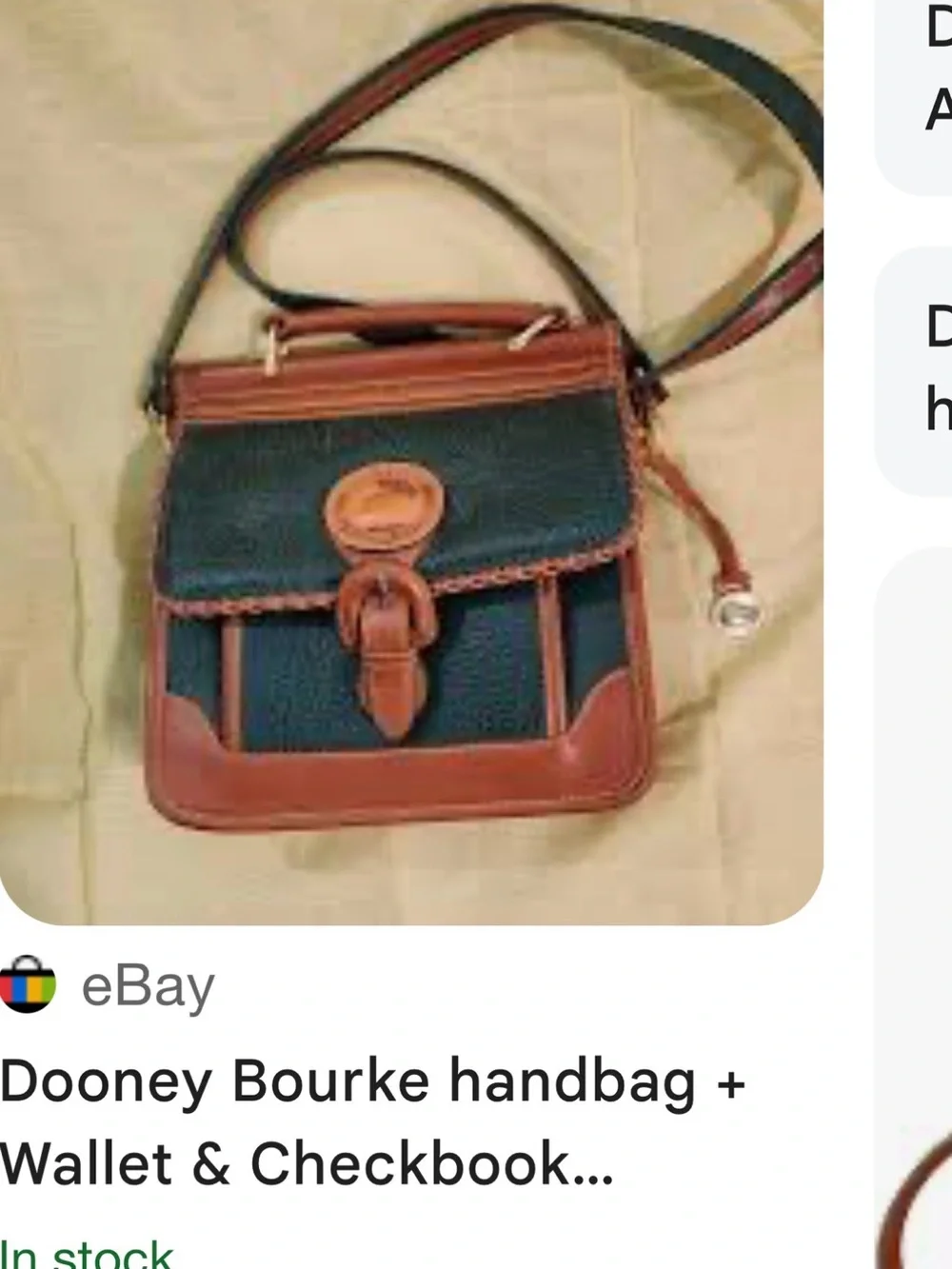 Vintage Blue and Brown Leather Top-Handle Satchel